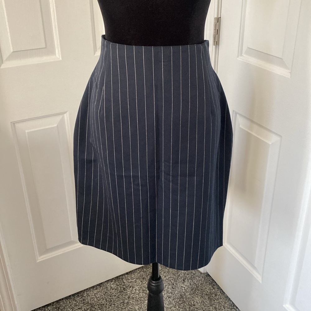 Dorothy Perkins Dark Navy Pinstripe Skirt.